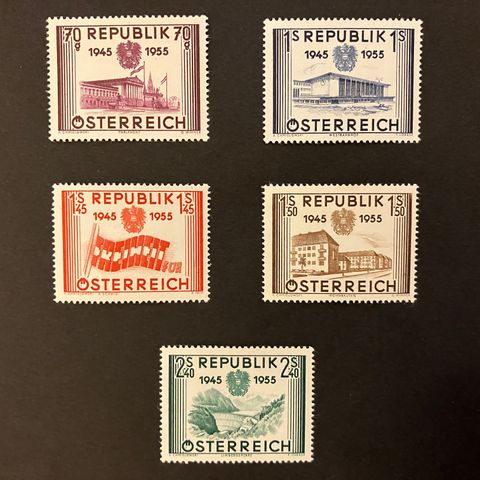 Frimerker ØSTERRIKE 1955 Postfriske MNH