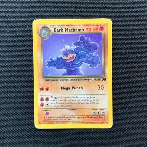 Dark Machamp Team Rocket Pokemon Kort