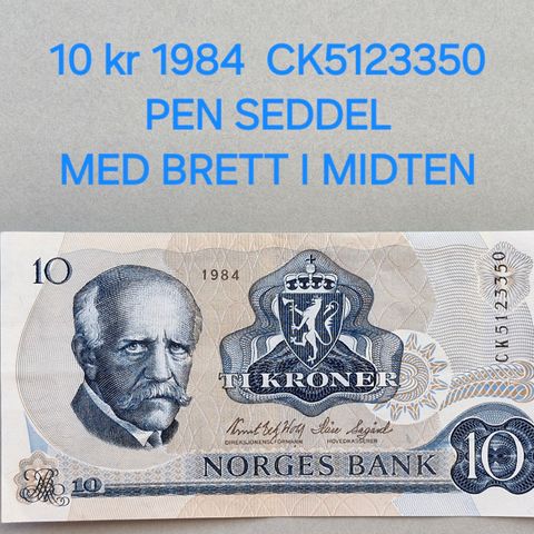 Seddel 10 kr 1984 CK