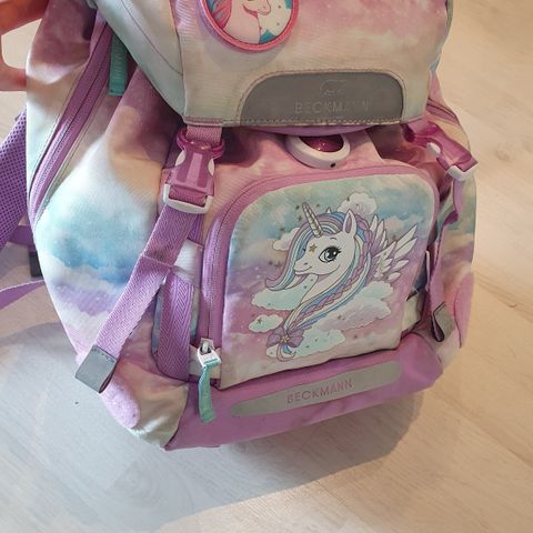 Beckmann skolesekk Unicorn 22 liter for 1.-3. trinn