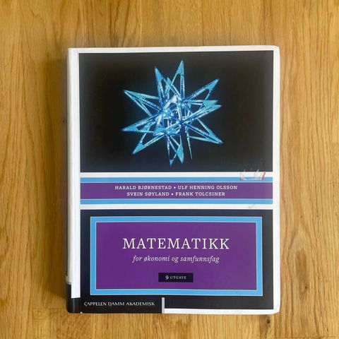 Matematikk - For Økonomi Og Samfunnsfag