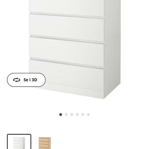 Ny pris !! Malm kommode fra ikea