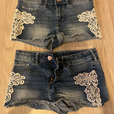 Denim shorts jente, 40kr stk