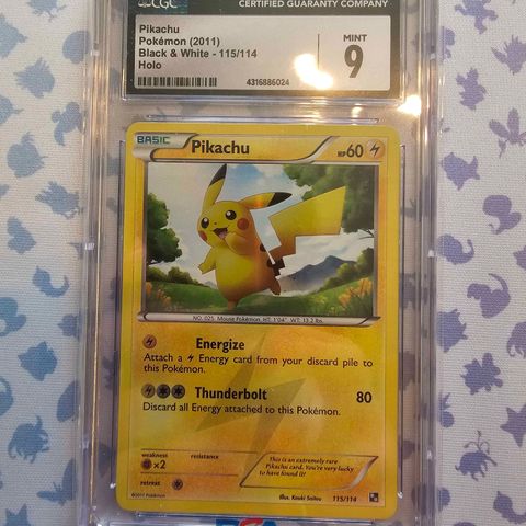 Pikachu #115 Pokemon Black & White  (CGC MINT9)