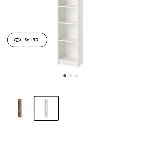 Bokhylle fra ikea gis vekk