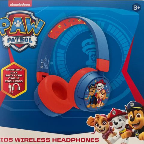 Paw Patrol trådløse høretelefoner til barn