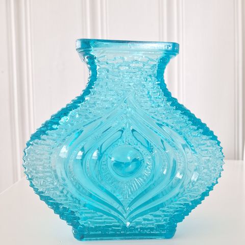 Retro Oberglas vase i spesiell farge