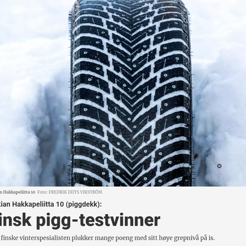 Testvinner Piggdekk ! Nokian HALV PRIS