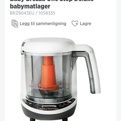 Ny og uåpnet baby brezza food maker deluxe