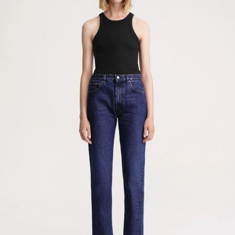 Twisted seam denim dark blue