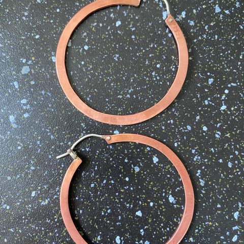 Copper Hoop Earrings, from Peru