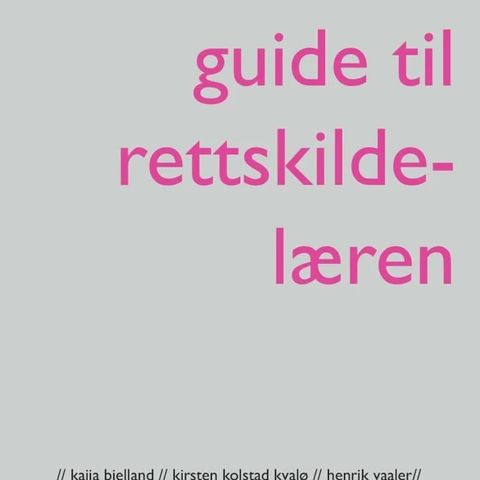 Robins guide til rettskildelæren