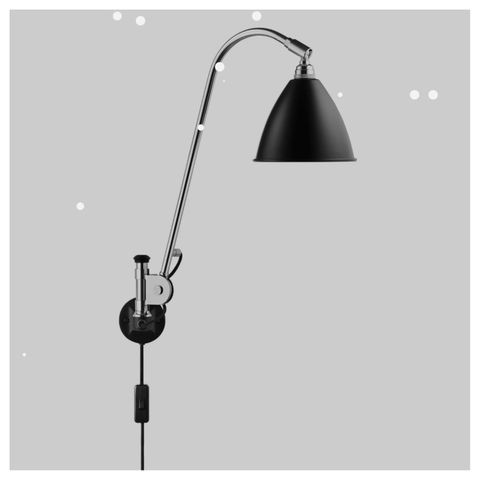 GUBI Bestlite BL6 vegglampe, krom/svart