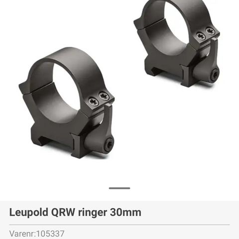 Leupold QRW ringer - 30mm Low