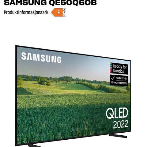 Samsung 4k QLED 50’’ + Polk Lydplanke (Nypris 11490kr)