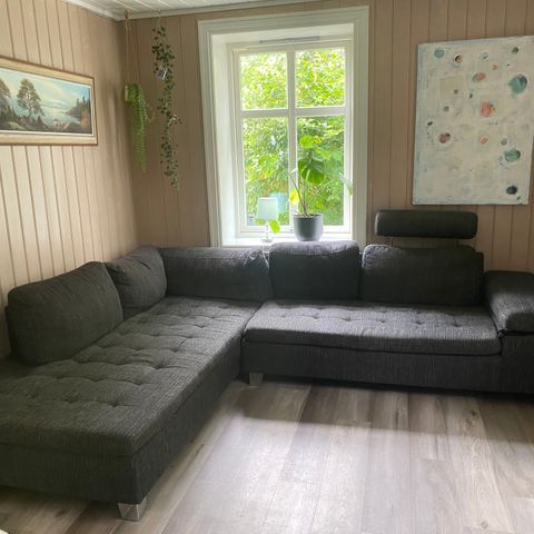 Hjørnesofa brun/svart