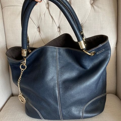 Lancel vintage blå skulderveske / tote