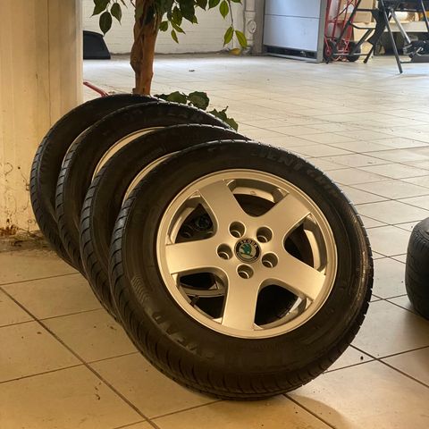 5x100 komplette hjul med gode sommerdekk til Skoda/VW! 175/65R14 / ET 43