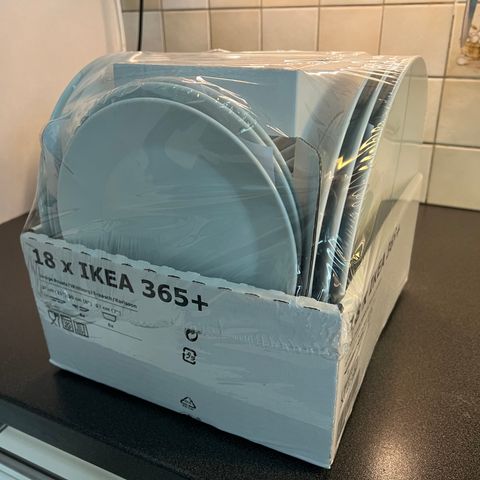 NY! IKEA 365+ Servise, 18 deler, hvit