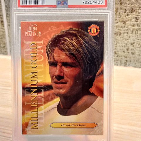 FotballKort 2000 Futera Platinum David Beckham PSA 9