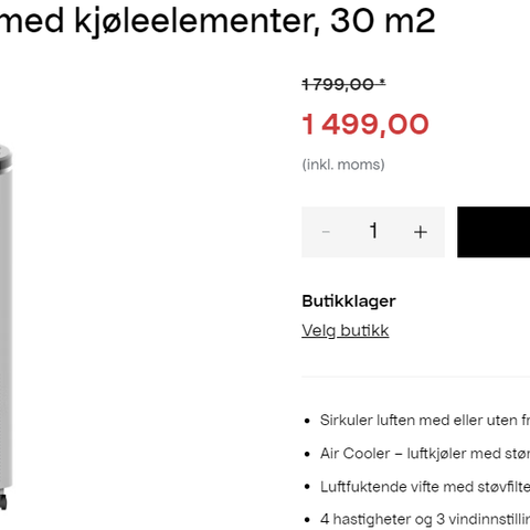 2 nye Aircoolere fra Claes Olson selges for kr 800 per stk.