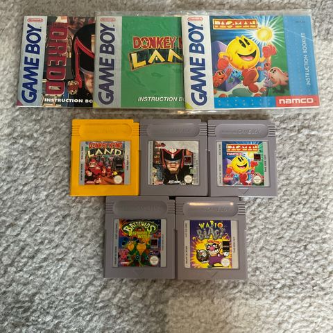 Gameboy Spillpakke + Manualer