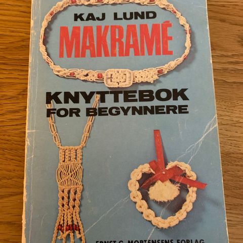 Retro bok - Makramè - Knyttebok for begynnere - 1974