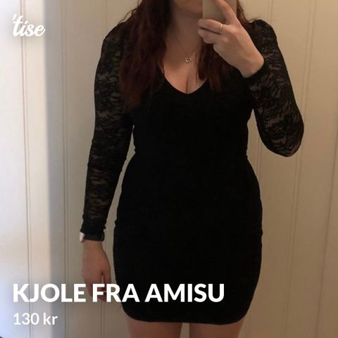 Svart kjole fra Amisu