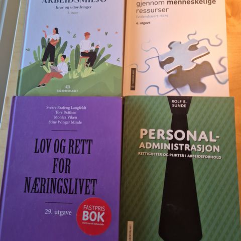 Bøker til HR/personaladministrasjon