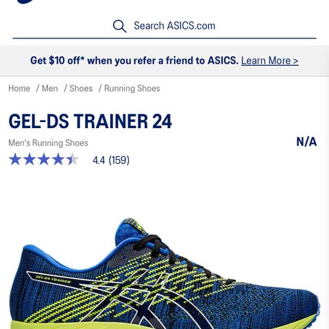 Asics løpesko str. 43