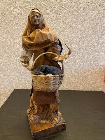 Vintage figur av gammel dame