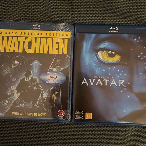 Blu-ray Avatar og Watchmen(uåpnet)