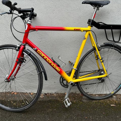 Vintage Cannondale CAD3, flatt styre, rask hybrid, XL, 190cm