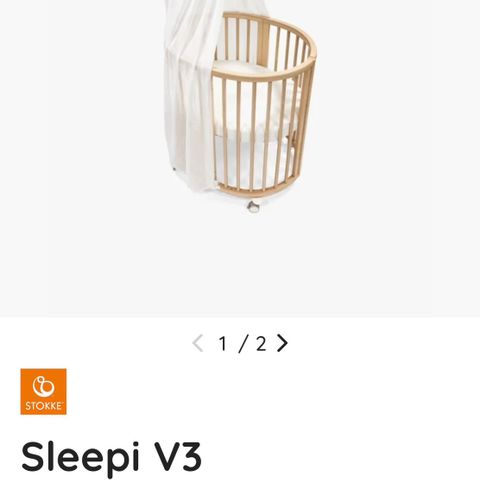 Stokke Sleepi V3 sengehimmel + stang