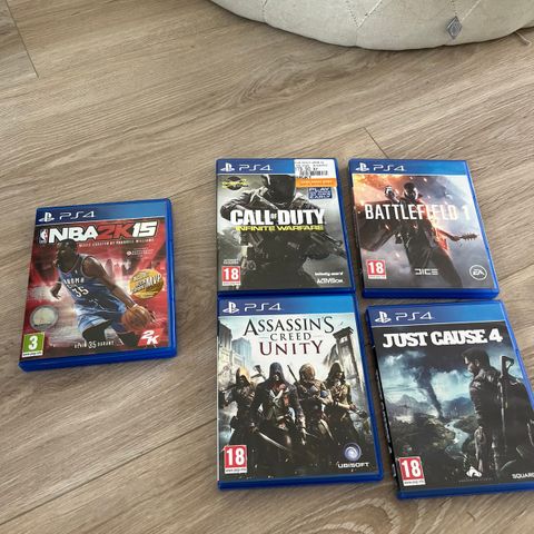 Ps4 spill, 100kr per stk