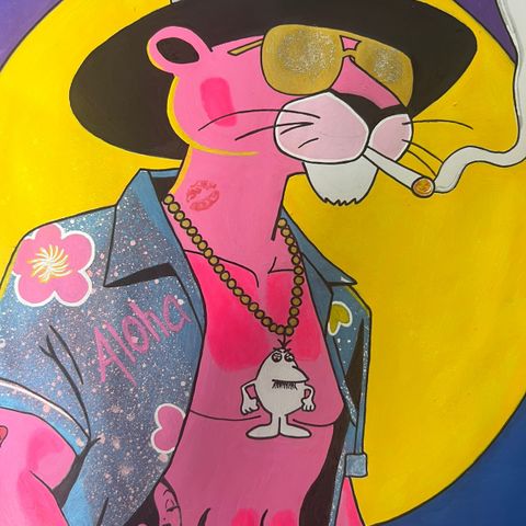 Pop art pink panther