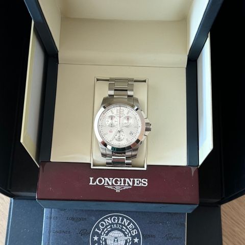 Longines Conquest Sølvfarget/Stål Ø41