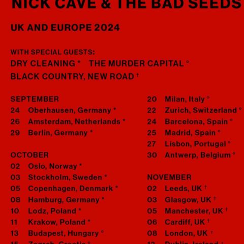 Nick Cave and the Bad Seed København 5  oktober