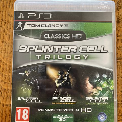 Ps3 spill SPLINTER CELL TRILOGY HD TOM CLANCY’s