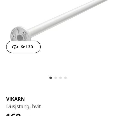 Stang til dusjforhenget fra IKEA