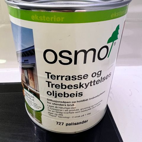 Osmo terrasse og trebeskyttelses oljebeis i farge palisander