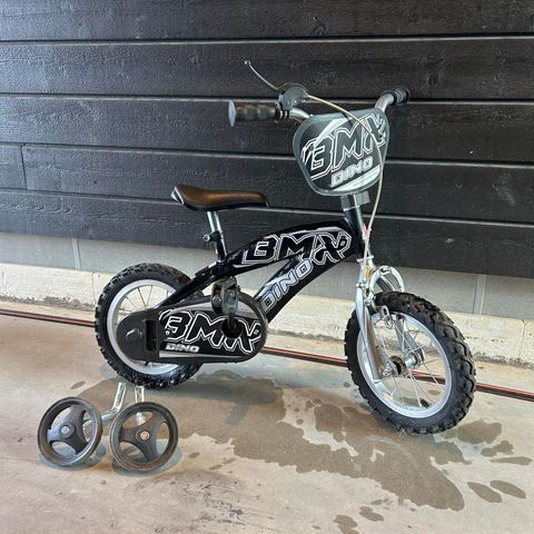 Barnesykkel 14" Dino BMX Svart/Hvit