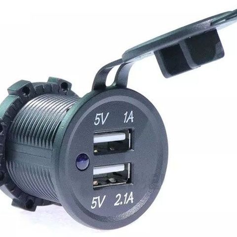 Dobbel USB-lader for 12V