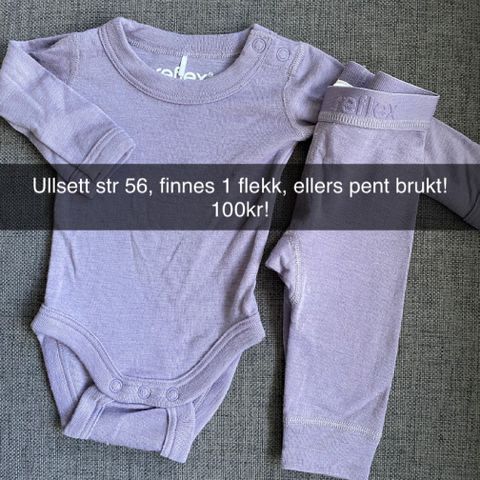 Ullsett str 56 reflex jente ull ullpakke ullklær ulltøy