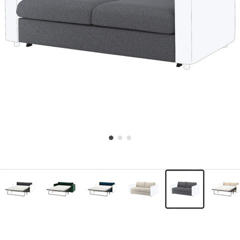 Sofatrekk IKEA Vimle sovesofa med sjeselong.