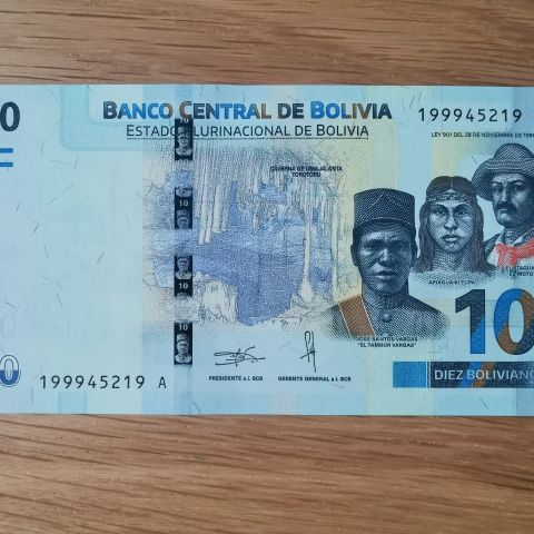 Bolivia 10 bolivianos, 2018 , UNC