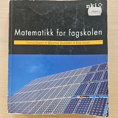 Matematikk for fagskolen, bok til salgs