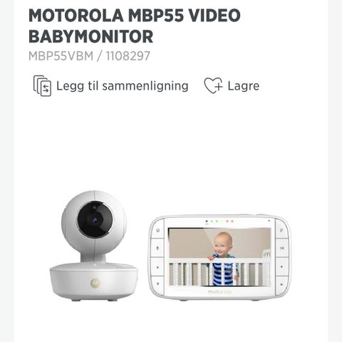 Motorola babycall bilde / video / lyd - MBP55