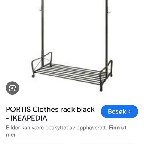 Garderobe stativ Ikea Portis