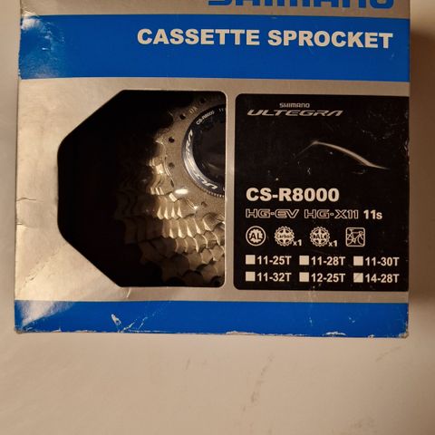 Kassett, Shimano Ultegra CS-R8000 ,  11-delt / 14-28T